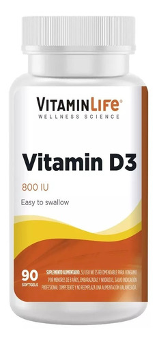 Vitaminlife Vitamina D3  90 Capsúlas