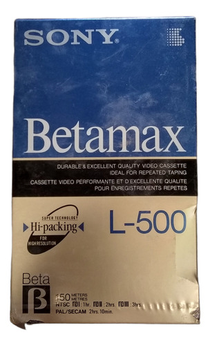 Video Cassettes Sony Betamax L-500
