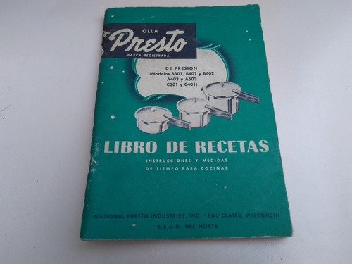 Mercurio Peruano: Libro De Recetas Presto Olla L96