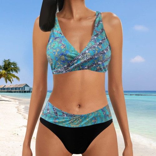 Conjunto De Ropa De Playa Con Estampado De Traje De Baño Par