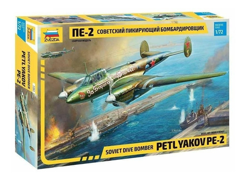 Bomardero Ruso Zvezda 7283 Para Armar 1/72 P2 Petlyakov Dive