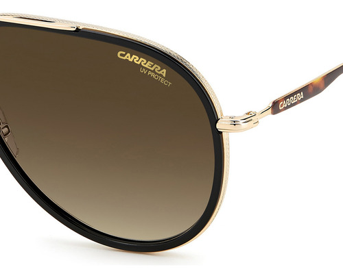 Lentes De Sol Carrera 295/s Unisex 2053892m258ha Color Negro/Dorado Color de la lente Café Color de la varilla Havana/Dorado Color del armazón Negro/Dorado Diseño Ocean