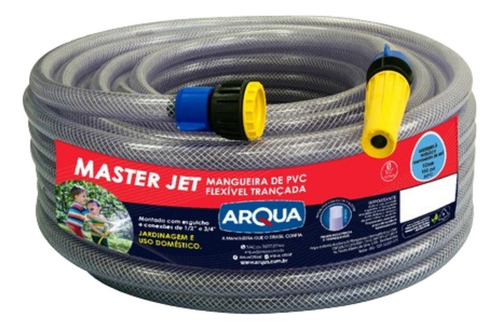 Mangueira Para Jardim Com Esguicho 1/2 X2,0mm Arqua Cor Cristal