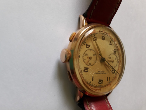 Relógio Masculino Chronograph Suisse Em Ouro 18k