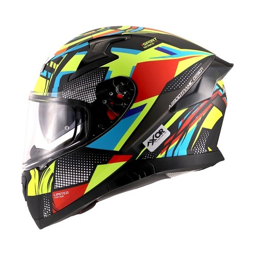 Casco Moto Axor Apex Vivid Con Lentes Y Antiempañante Incl.