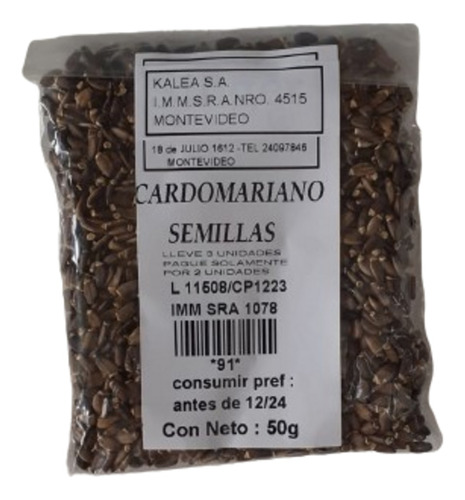 Cardo Mariano Semillas 50g Lleve 3 Pague Solo 2