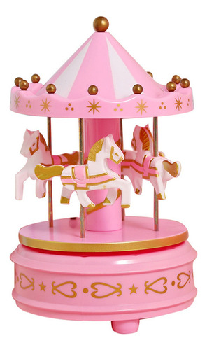 Caja De Música Carousel Para Decoración De Tortas, Regalo