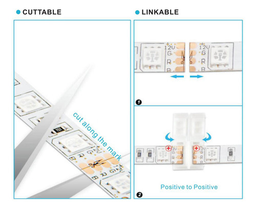 Tira De Luces Led G Ip65 5050 Rgb, Controlador Bluetooth 15