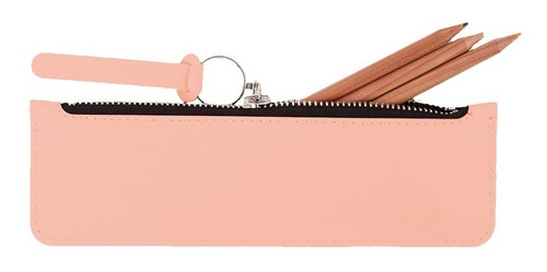 Small Flat Pencil Case - Cartuchera Flat Color Rosa