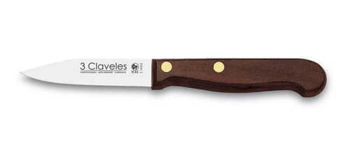 Cuchillo Tres Claveles # 1004 Mango Madera 8 Cms Mondador