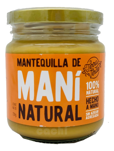 Manteca De Maní Terra Verde 230gr Natural