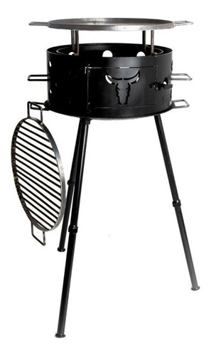 Grelha móvel Kankay Amara Kankay com 45 cm de largura e 112 cm de altura, preta