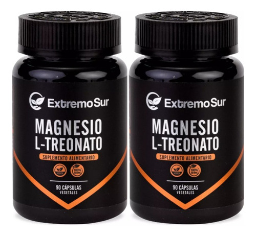 Pack 2 L-treonato Magnesio 500mg 90 Cápsulas 100%natural