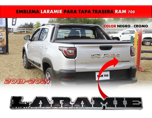 Emblema Para Cajuela Dodge Ram 700 Laramie 19-21 Negro/crom
