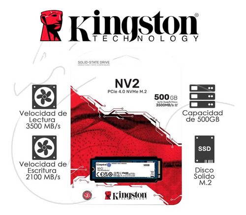Disco sólido interno Kingston SNV2S/500G 500GB negro