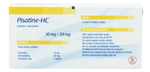 Pisatine Hc 10 Mg/20 Mg 14 Tabletas