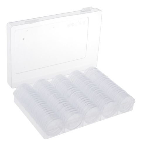 100x Cápsulas De Monedas De Plástico Cajas De