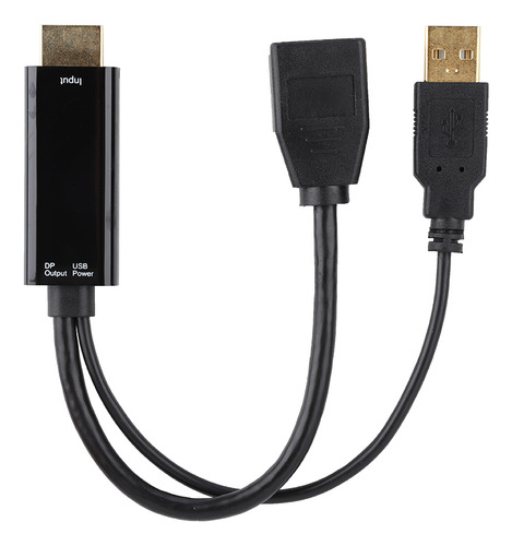 Convertidor Hdmi A Dp Con Pantalla Hd Multifunción 4k Y 10 M