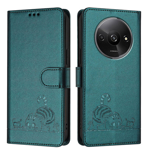 Gato Patrón Cartera Funda Para Redmi A3 4g-poco C61 4g