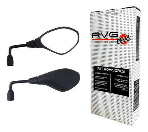 Retrovisor Bmw F800 Rebaixado Honda Haste Longa Lente Plana