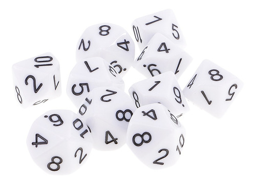 10x D10 Dados Acrílicos Caras Para Y , Juegos