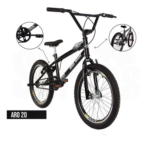 Bicicleta Cross Aro 20 Energy Grafite Mormaii