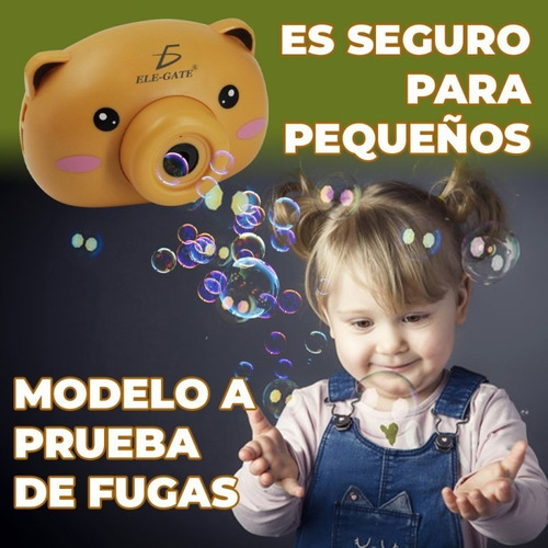 Máquina De Burbujas Automática En Forma De Cámara Osito Niño