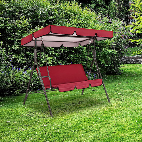Juego De Cubierta De Dosel Para Columpio De Patio Funda Rojo
