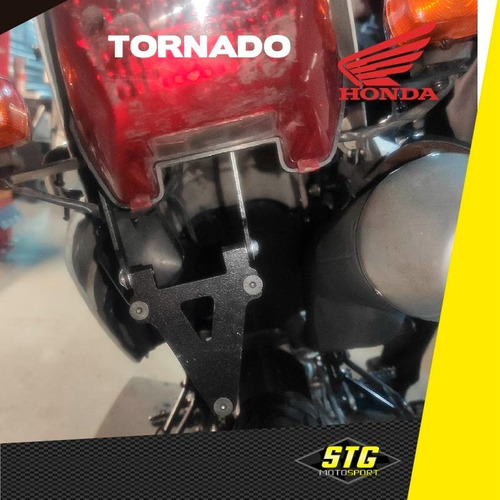 Imagen 3 de 5 de Portapatente Fender Rebatible Stg Honda Tornado