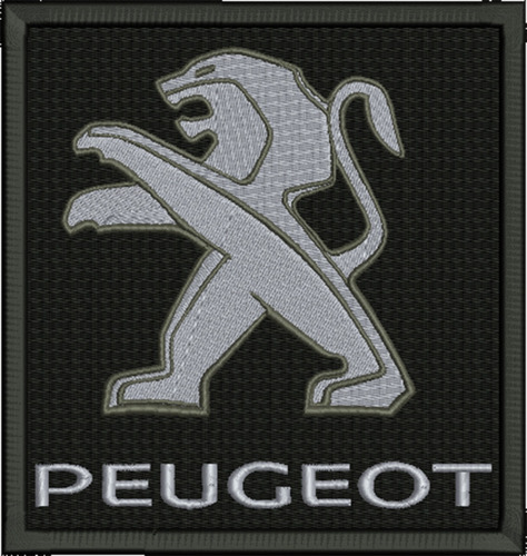700 Parche Bordado Peugeot Logo Fondo Negro