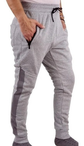 Pantalón Buzo Algodon Hombre. Forro Polar. Jogger Fit. Pe