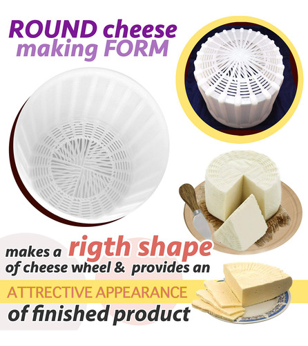 Molde Para Hacer Queso Fresco 2,8 Litros Suministros Cas