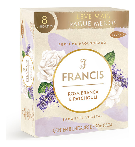 Promopack Sabonete Em Barra Francis Clássico Rosa Branca E