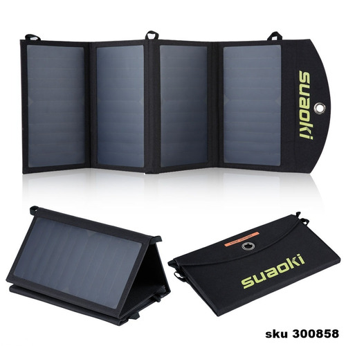 Cargador Solar Portatil Suaoki Plegable 25w 4 Panel 2usb W01