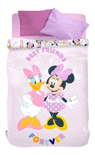 Acolchado Cuna Funcional Bebe Disney Minnie Mouse Piñata