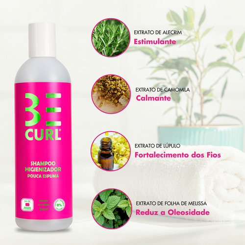 Kit Sh Lowpoo + Cr Pentear Styling Cr Vegano Cachos Be Curl