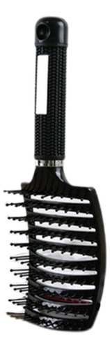 (bk)plastic Anti-static Hair Brush Curved Row Women Scalp Ma