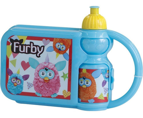 Lancheira Furby + Squeeze Conjunto Escolar Infantil By Kids Cor Azul