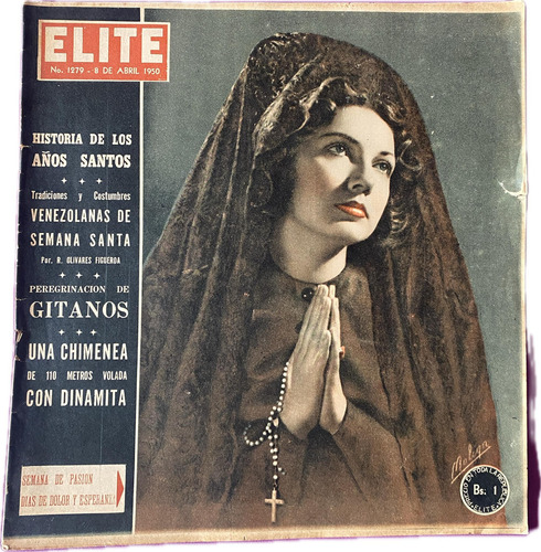 Revista Elite N° 1279 Abr 8 De 1950 Semana Santa Venezuela