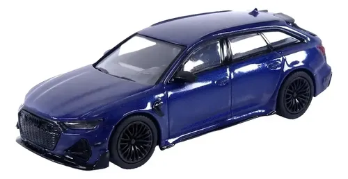 Miniatura Audi Rs6 C8 Abt Mini Gt 2023 1:64 Cor Azul-marinho