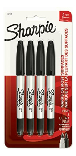 Sharpie Twin Tip Permanent Markers, Fine & Ultra-fine