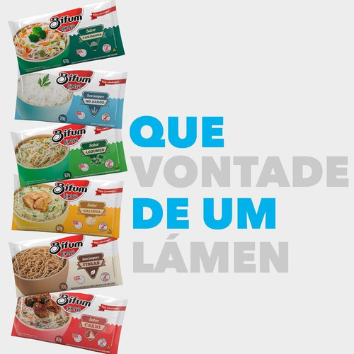 Macarrão Arroz Bifum Lámen Sem Glúten Sabor Yakissoba 67g