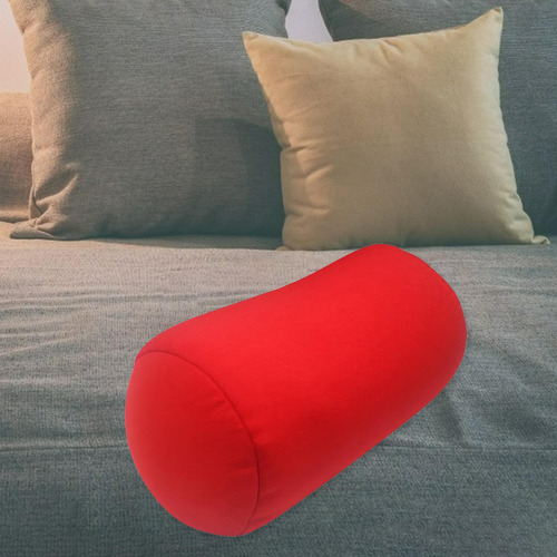 Almohada Cervical De Cilindro Suave, Soporte Rojo Brillante
