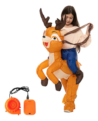 Disfraz Inflable De Navidad Con Forma De Alce Montando, Ropa