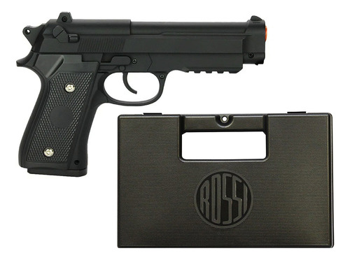 Airsoft Pistola Spring Toda De Ferro Pt92 6mm + Case Maleta