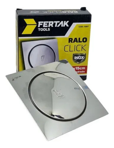 Ralo Click Cromado 15x15 Cm Inteligente Fertak