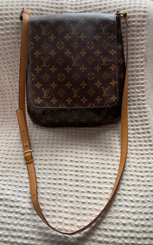 Bandolera Louis Vuitton Marrón Floreado Níquel (Usado)