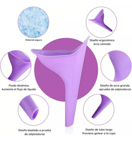 Embudo Urinal Femenino 24*pzas Portátil Reusable Pipi Parada