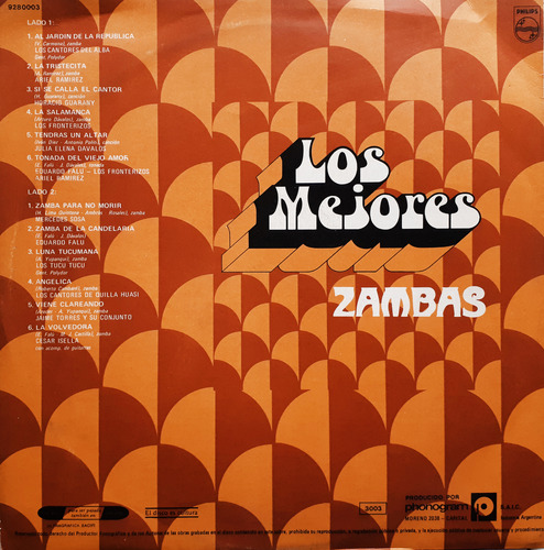 Falu, Fronterizos, Ariel Ramirez - Las Mejores Zambas B Lp (Usado)