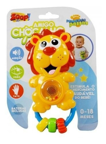Imagem 2 de 2 de Chocalho C/ Som E Luz Para Bebê - Leão Leãozinho - Zoop Toys